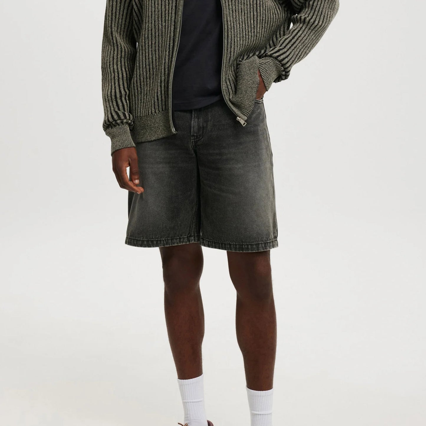 Short jean oversize homme