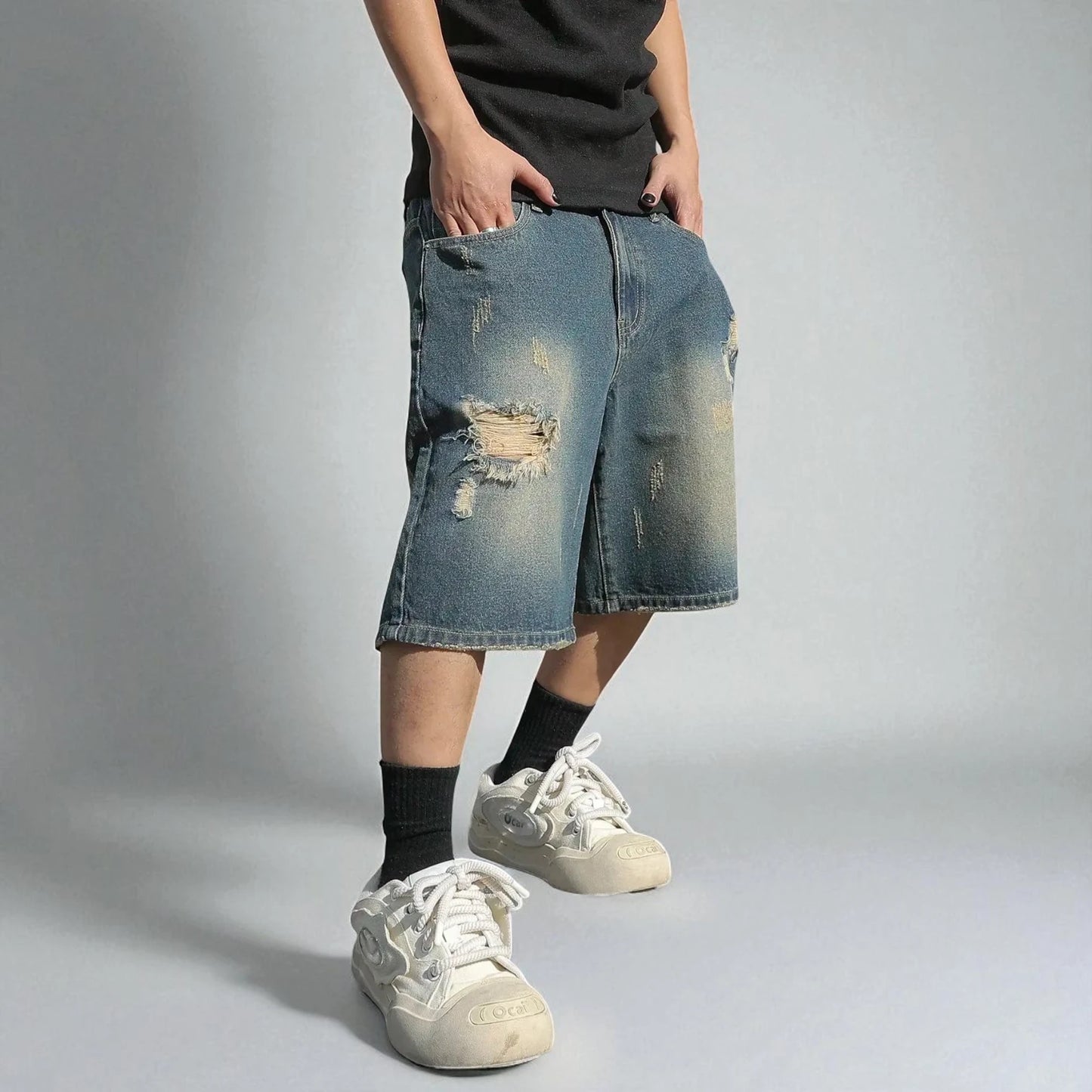 Bermuda en jean oversize