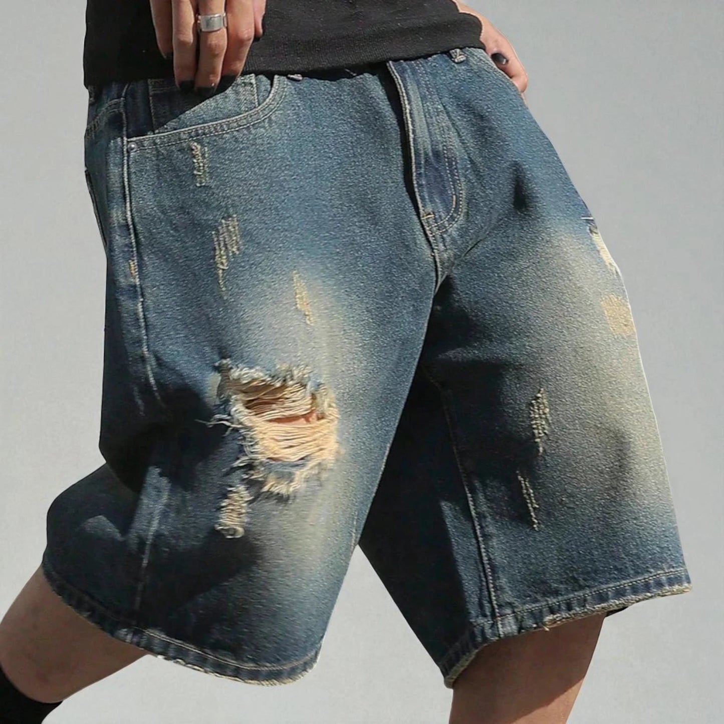 Bermuda en jean oversize