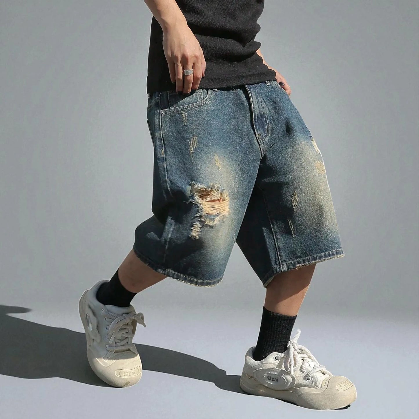 Bermuda en jean oversize
