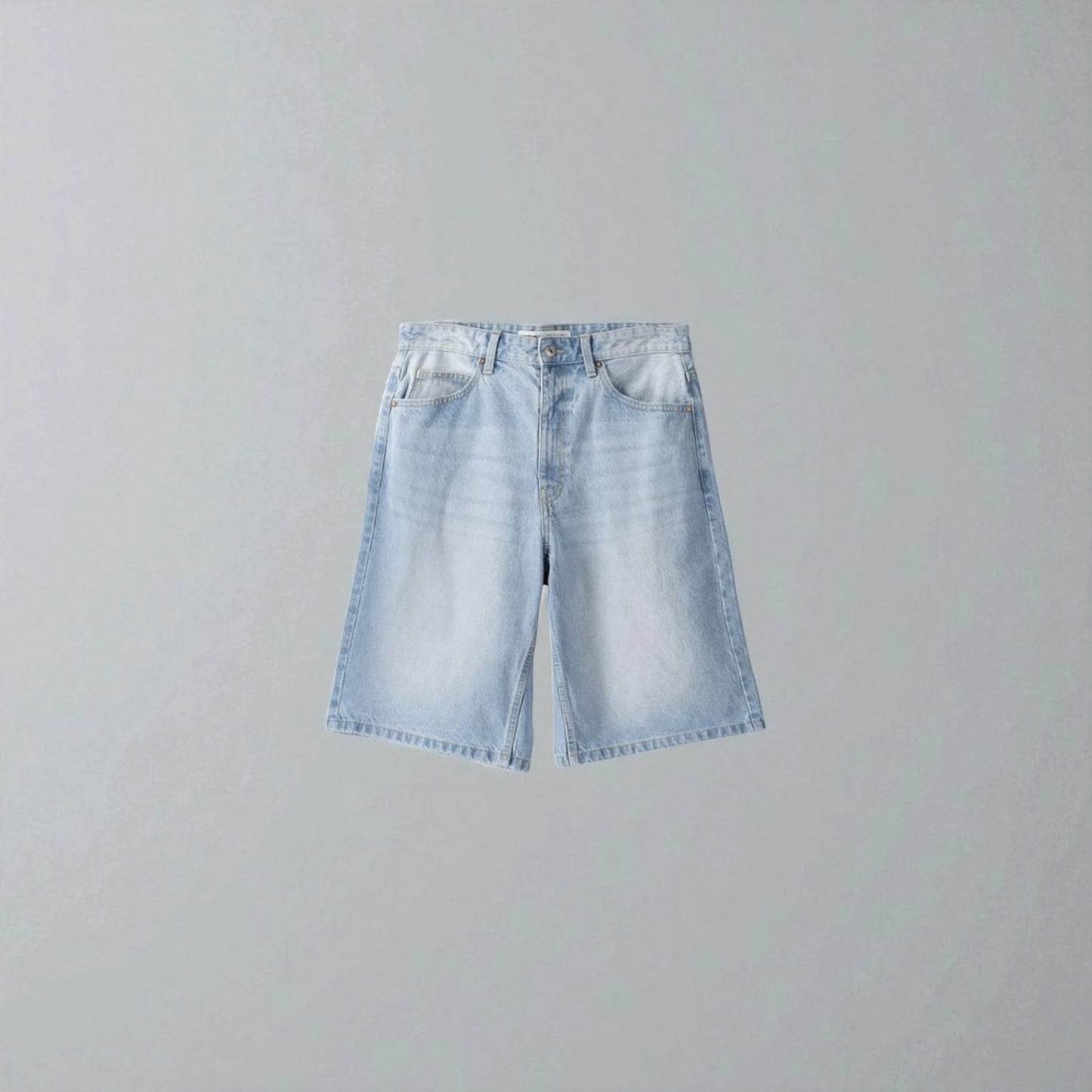 Short en jean bleu clair homme