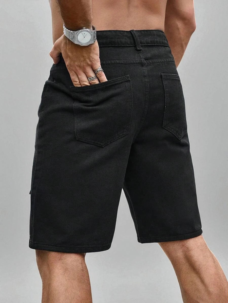 Short en jean homme troué