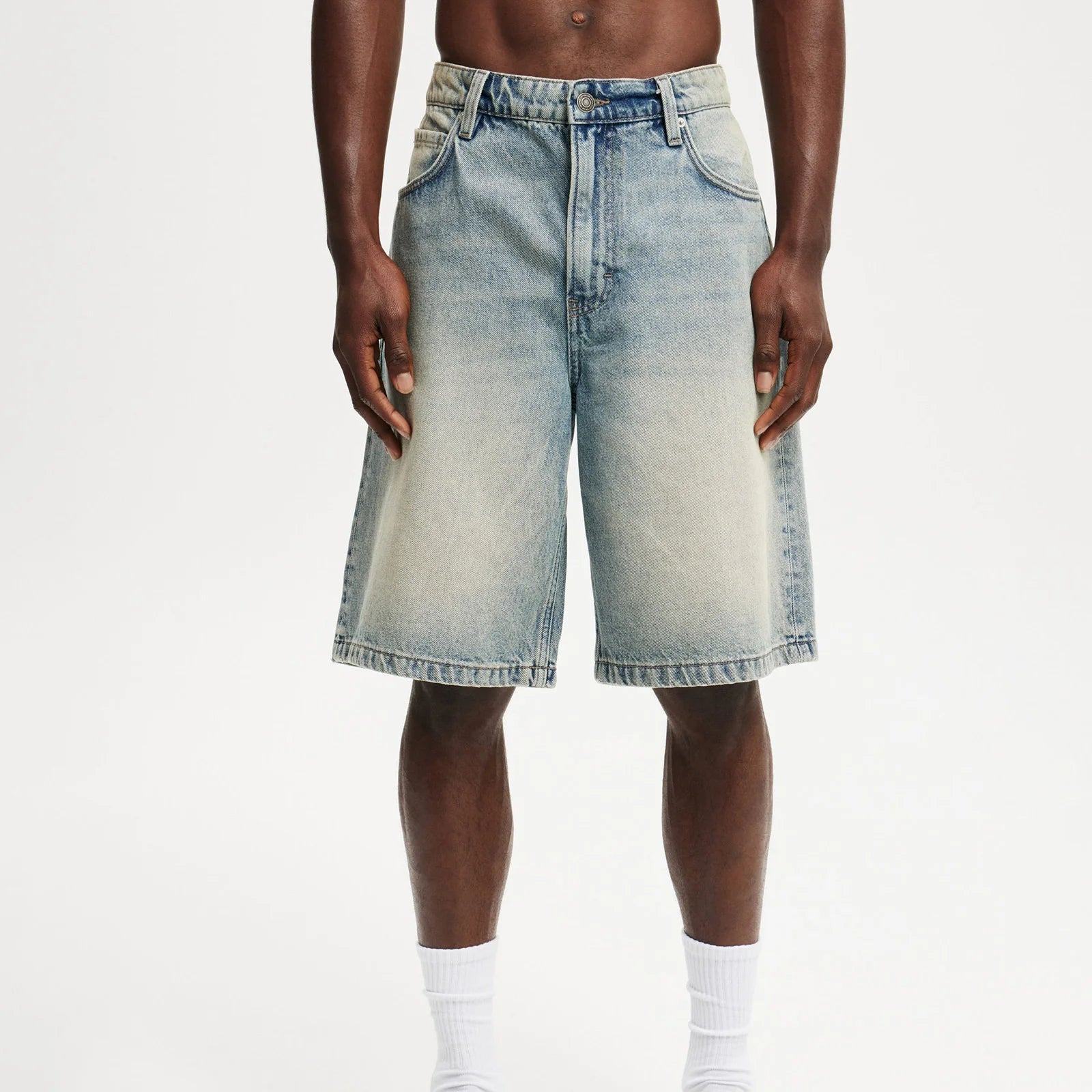 Short jean baggy homme