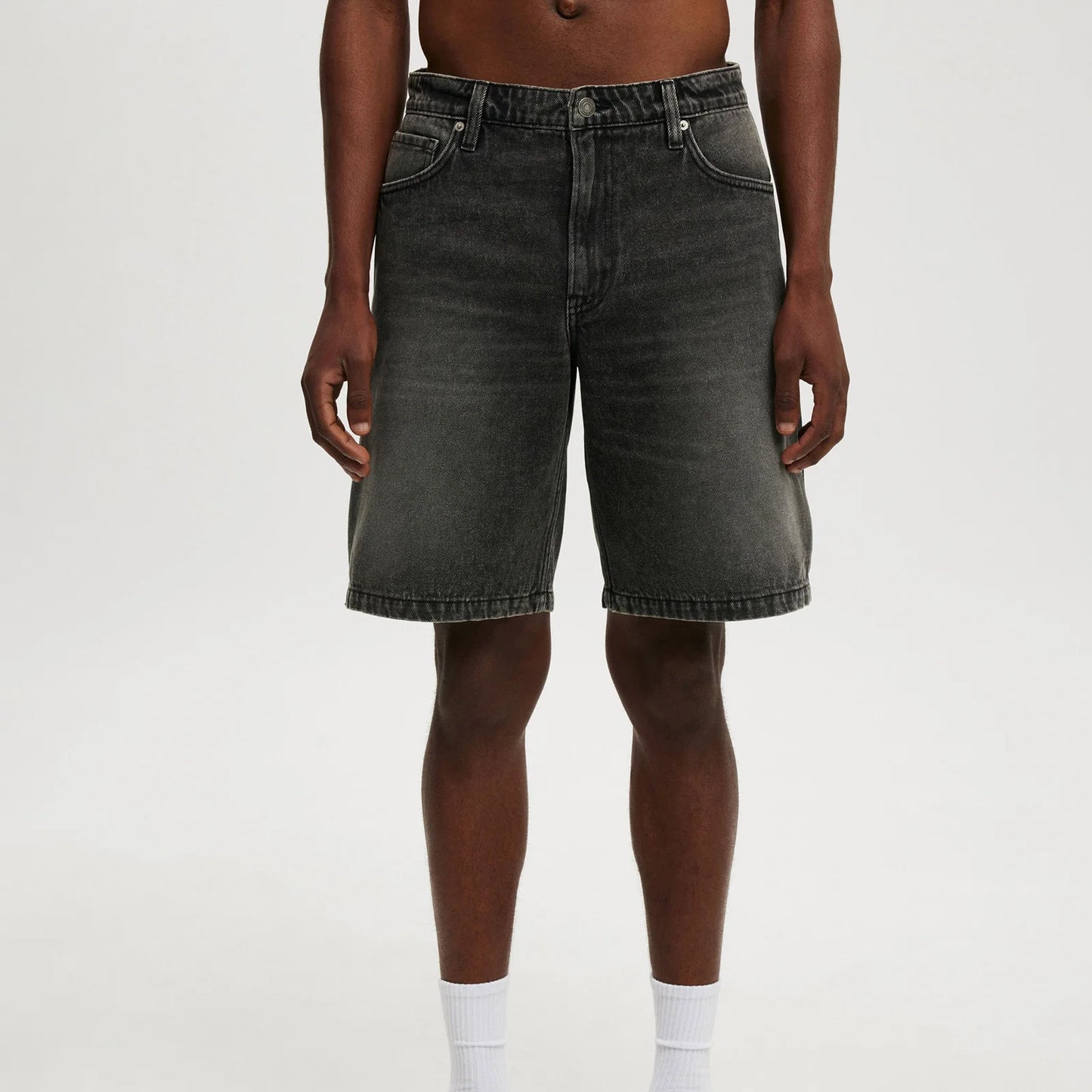 Short jean oversize homme