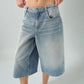Bermuda long en jean femme