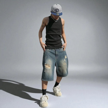 Bermuda en jean oversize