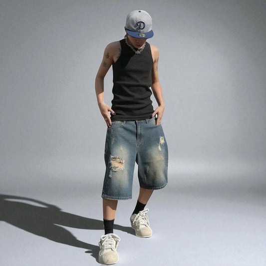 Bermuda en jean oversize