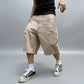 Short en jean beige homme