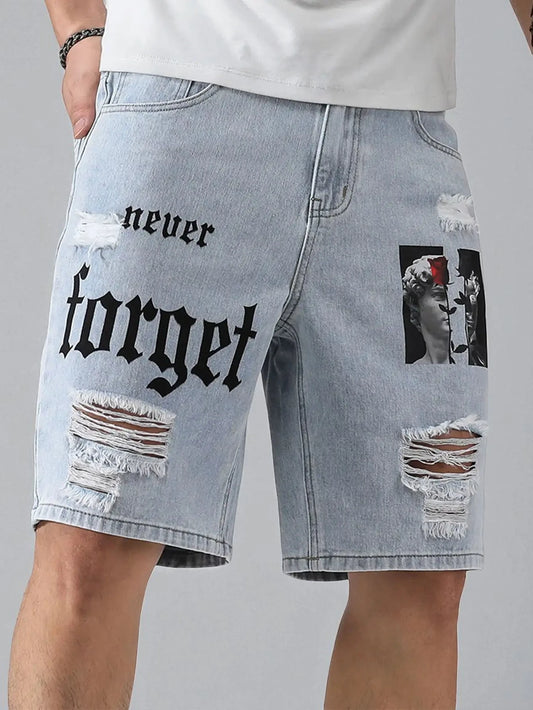 Short jean streetwear homme