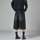 Bermuda en jean noir homme