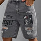 Short en jean gris homme