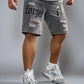 Short en jean gris homme