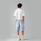 Short en jean bleu clair homme