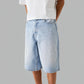 Short en jean bleu clair homme