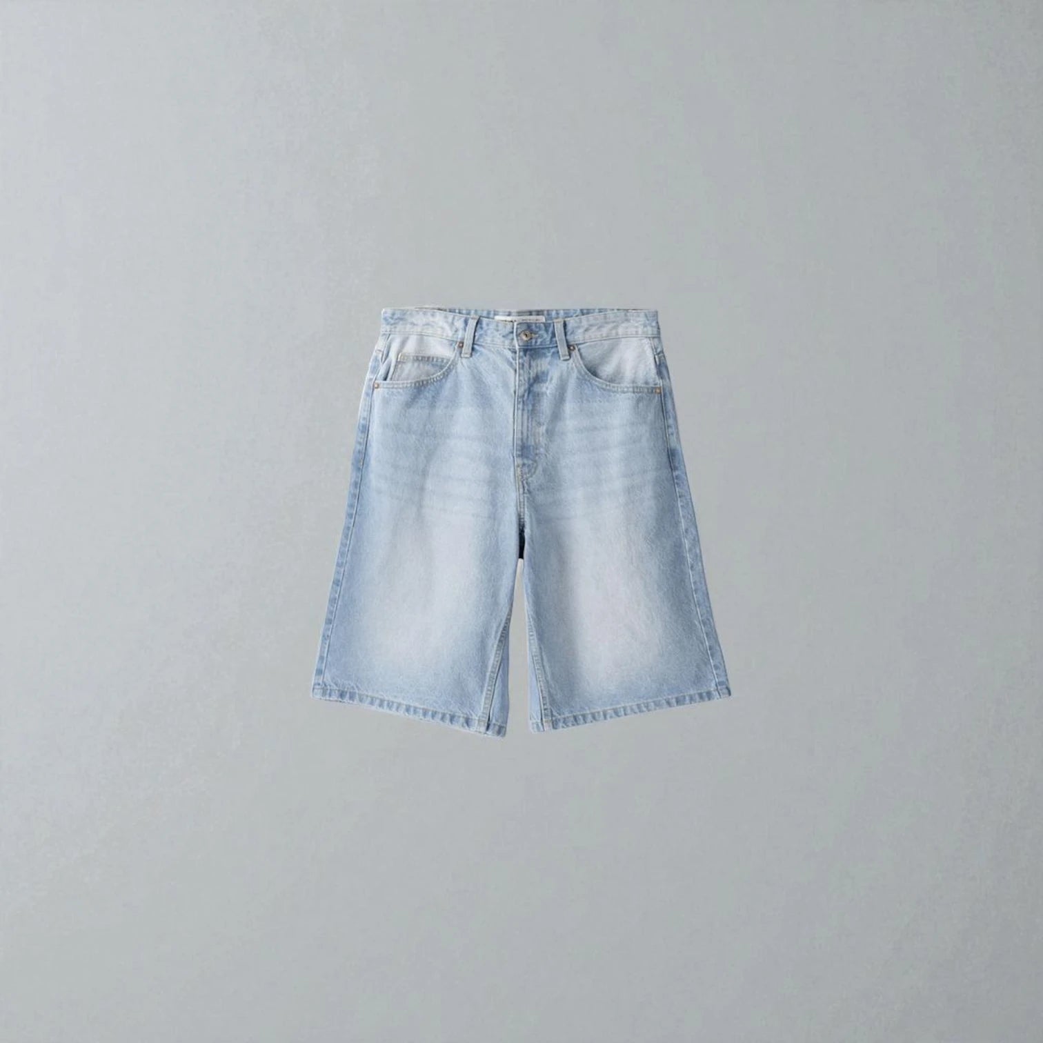 Short en jean bleu clair homme