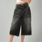 Short en jean large femme