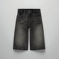 Short en jean large femme
