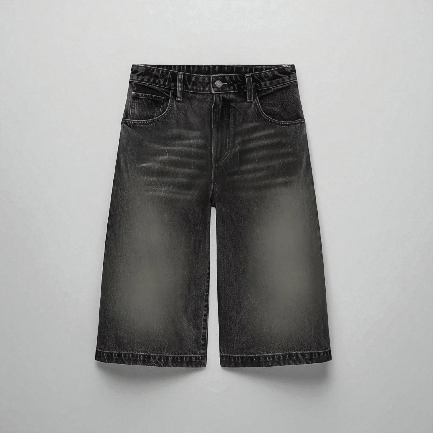 Short en jean large femme