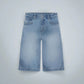 Bermuda en jean large femme