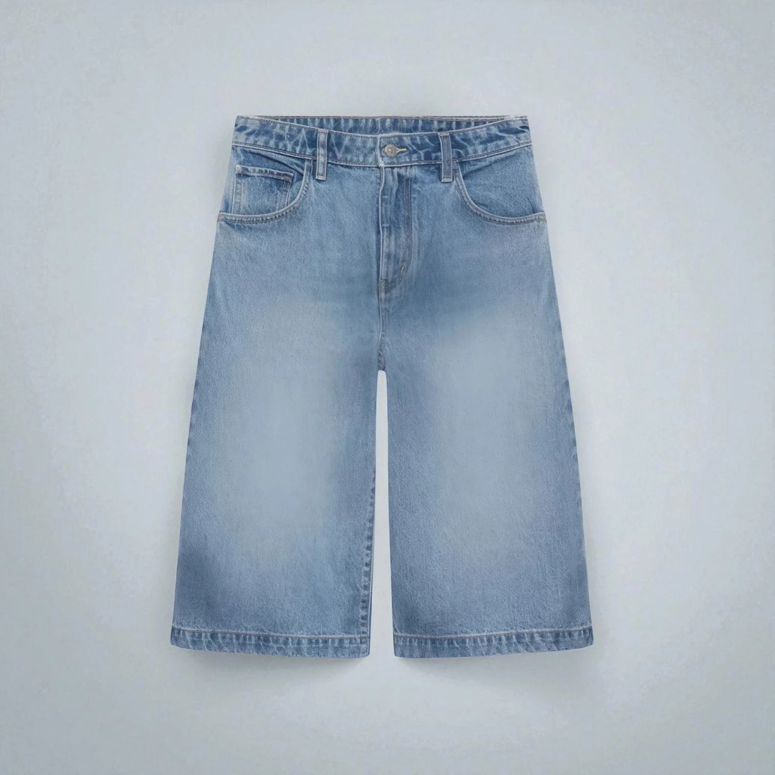 Bermuda en jean large femme